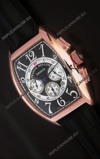 Franck Muller Tourbillon Japanese Replica Watch in Black Dial