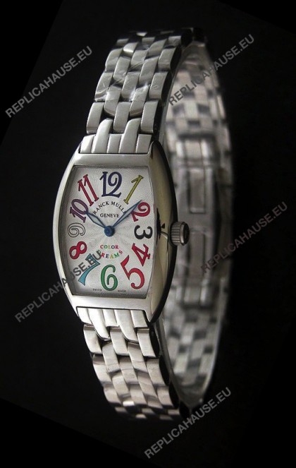 Franck Muller Crazy Color Dreams Japanese Replica Watch in White Dial