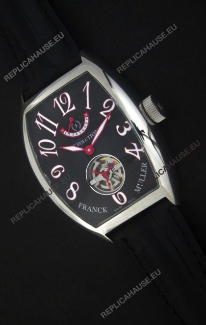 Franck Muller Tourbillon Japanese Replica Watch in Black Dial