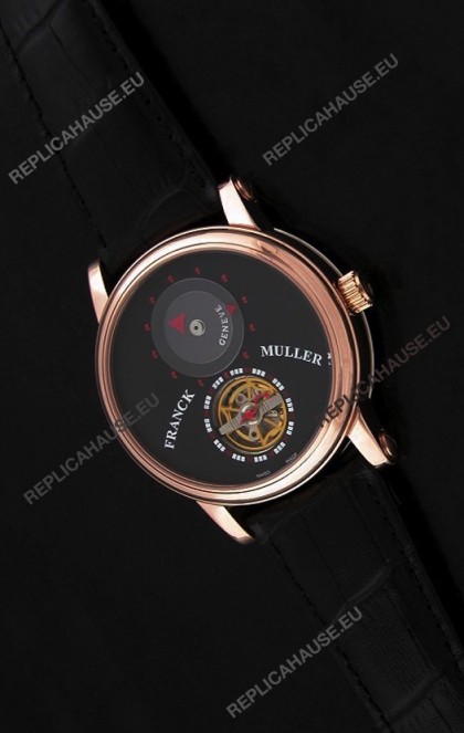 Franck Muller Classic Tourbillon Japanese Replica Watch in Black Dial