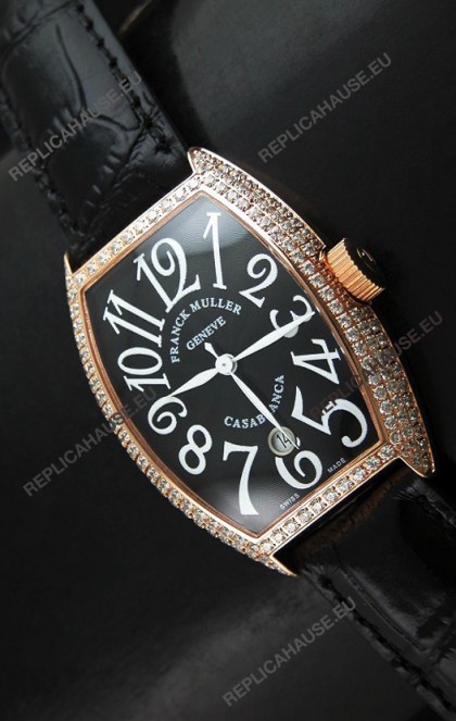 Franck Muller Casa Blanc Japanese Replica Watcha in Black Dial