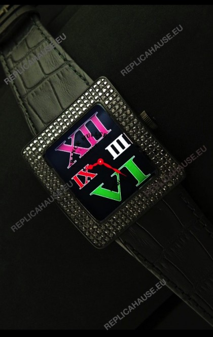 Franck Muller Geneve Infinity Japanese Special PVD Watch in Multi Color Roman Markers