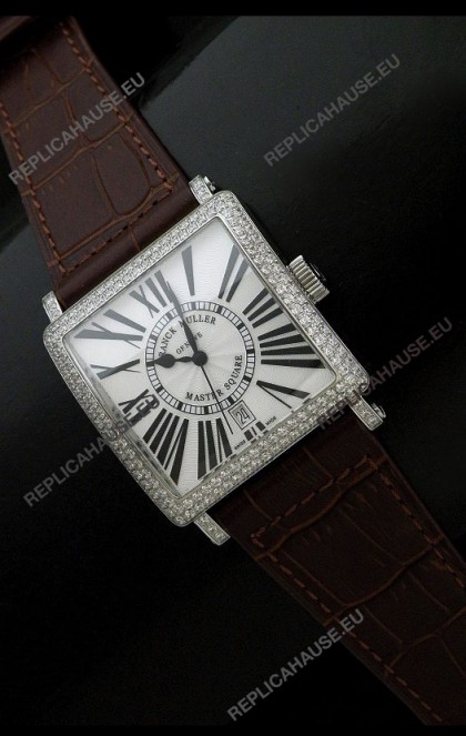 Franck muller Master Square Japanese Replica Watch in Brown Strap