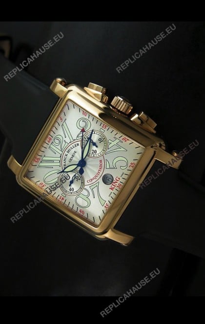 Franck Muller King Conquistador Cortez 10000 Rose Gold Swiss Replica Watch