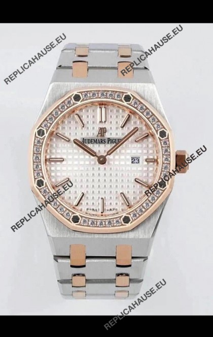 Audemars Piguet Royal Oak 33MM Two Tone Casing White Dial 1:1 Mirror Replica Watch