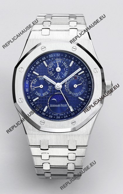 Audemars Piguet Royal Oak Perpetual Calendar Swiss Replica 904L Steel - Blue Dial 