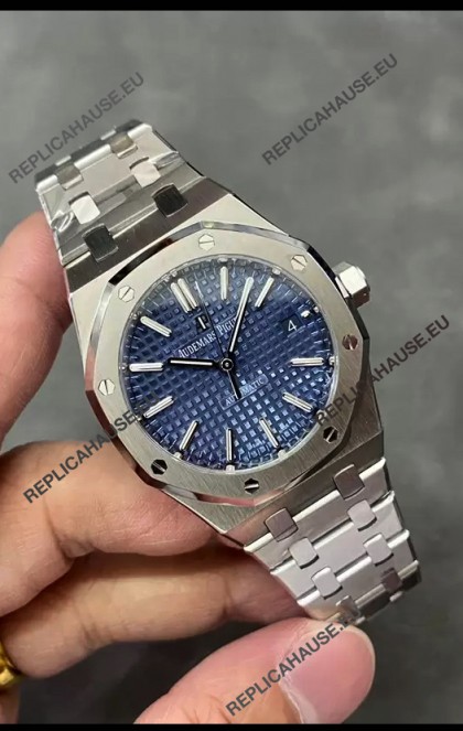 Audemars Piguet Royal Oak 37MM Blue Dial 904L Steel Watch in 3120 Movement - 1:1 Mirror Replica