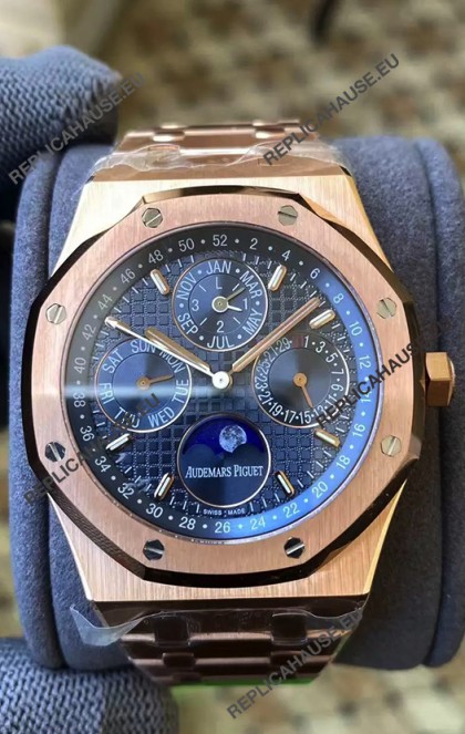 Audemars Piguet Royal Oak Perpetual Calendar Swiss Replica 904L Steel in Rose Gold Casing
