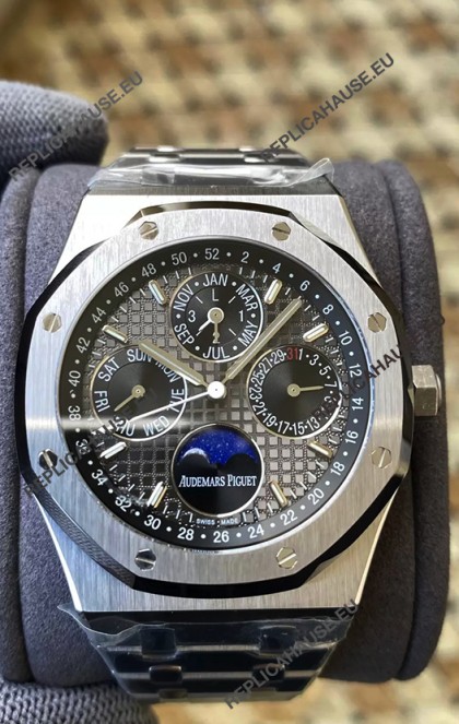 Audemars Piguet Royal Oak Perpetual Calendar Swiss Replica 904L Steel in Grey Dial 