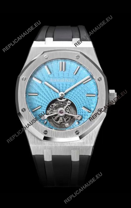 Audemars Piguet Royal Oak Tourbillon 41mm in 904L Casing - Tiffany Blue Tapisserie Dial 1:1 Ultimate Replica