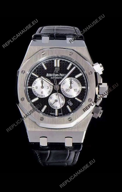 Audemars Piguet Royal Oak Chronograph Black Dial 904L Steel 1:1 Mirror Replica