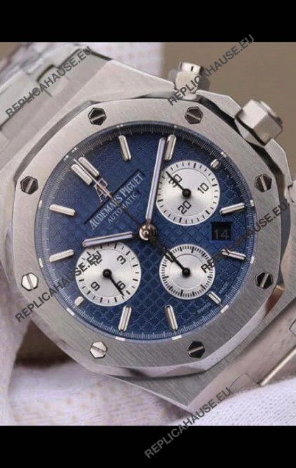 Audemars Piguet Royal Oak Chronograph Blue Dial Steel Strap Swiss Replica Watch