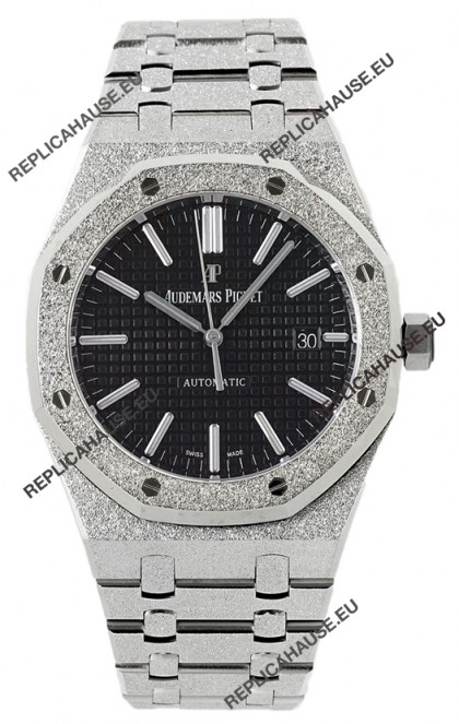 Audemars Piguet Royal Oak Frosted 37MM Self-Winding Black Dial 1:1 Mirror Replica Watch