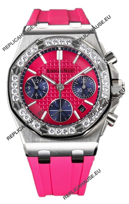 Audemars Piguet Royal Oak Offshore Pink Dial Chronograph 37MM - Swiss Replica Watch 