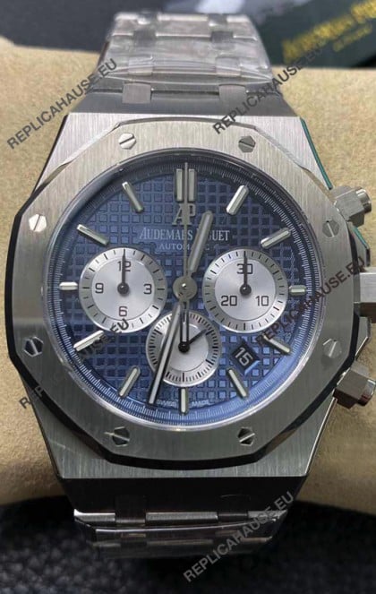 Audemars Piguet Royal Oak Chronograph Blue Dial Steel Strap Swiss Replica Watch