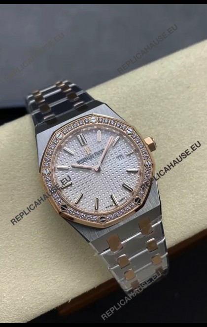 Audemars Piguet Royal Oak 33MM Two Tone Casing White Dial 1:1 Mirror Replica Watch