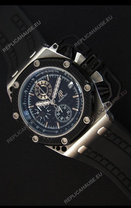 Audemars Piguet Royal Oak Survivor Chronograph Swiss Quartz Watch in Black Dial