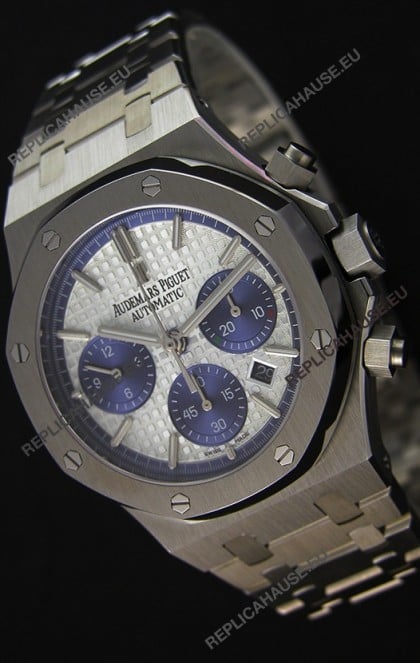 Audemars Piguet Royal Oak Chronograph White Dial Steel Strap Swiss Replica Watch 