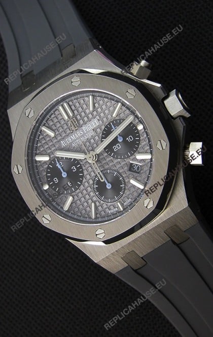Audemars Piguet Royal Oak Chronograph Slate Grey Dial Rubber Strap Swiss Replica Watch 