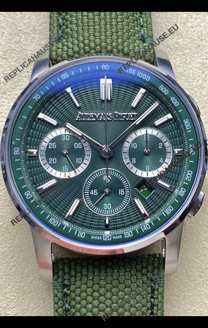 Audemars Piguet CODE 11.59 Chronograph Swiss Replica Watch in 904L Steel Green Dial