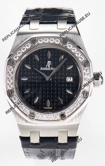 Audemars Piguet Royal Oak 33MM 904L Steel Quartz Black Dial Swiss Replica Watch