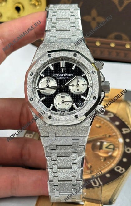 Audemars Piguet Royal Oak Chronograph 26239OR Frosted Black Dial Super Clone Watch 