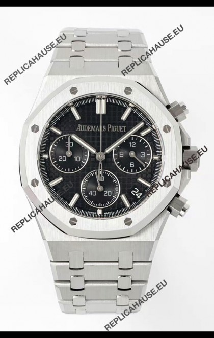 Audemars Piguet Super Clone Royal Oak Chronograph 26240 - 904L Steel in Black Dial 41MM