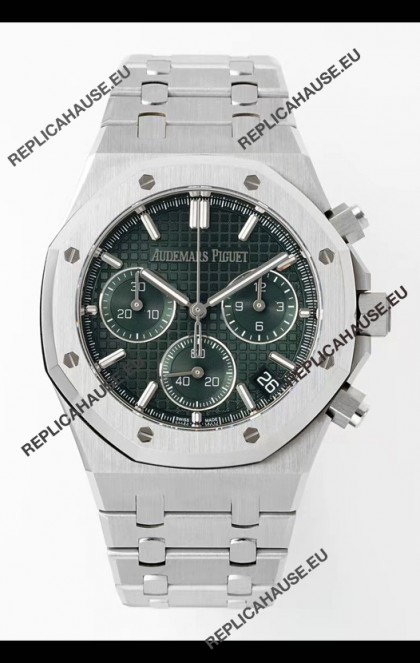 Audemars Piguet Super Clone Royal Oak Chronograph 26240 - 904L Steel in Green Dial 41MM