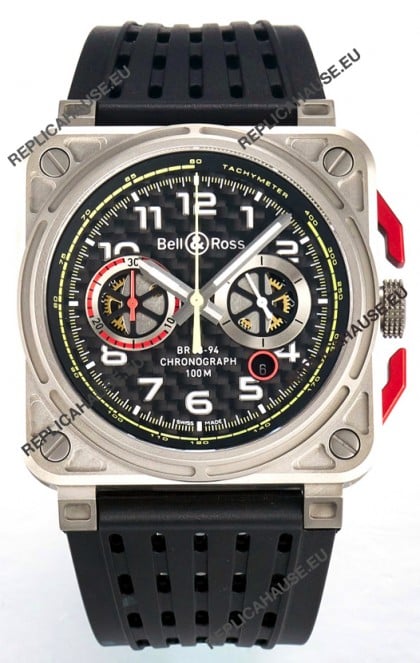 Bell & Ross BR03-94 Titanium Case Carbon Dial Chronograph 1:1 Mirror Replica Watch