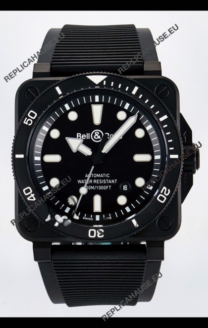 Bell & Ross BR03-92 Divers Edition PVD Coated 1:1 Mirror Replica Black Dial