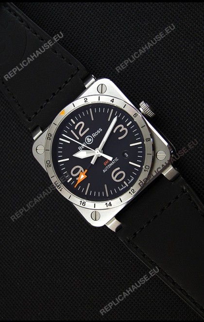 Bell & Ross BR03-93 GMT Steel Swiss Replica Watch 1:1 Edition 42MM