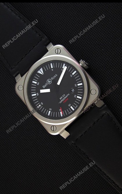 Bell & Ross BR03-92 Horograph Black Dial Swiss Leather Strap 1:1 Mirror Replica Watch