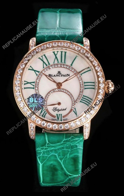 Blancpain Super Clone Lady Bird Colors Edition Watch in Rose Gold Casing