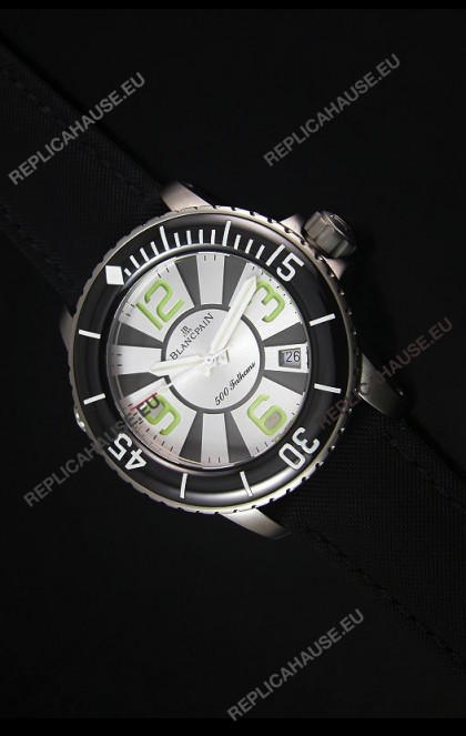Blancpain 500 Fathoms Swiss Replica Watch in White Dial - 1:1 Mirror Edition
