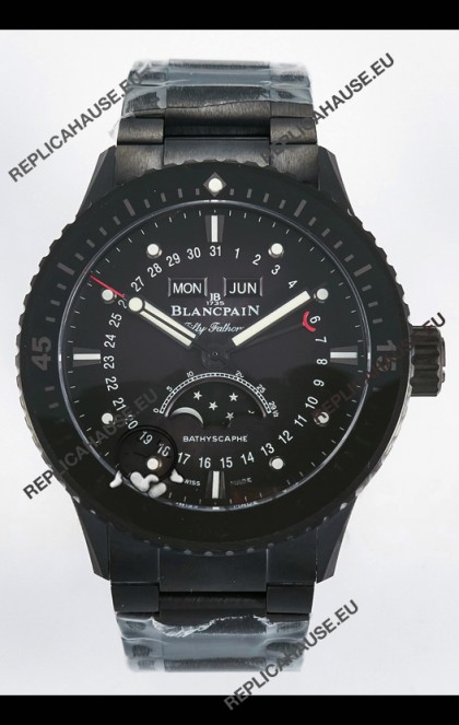 Blancpain Bathyscaphe Ceramic Casing Superclone Watch in Black Dial 