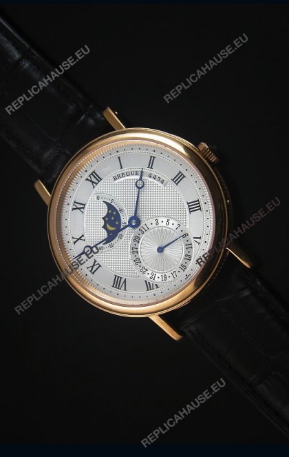 Breguet Classique Moonphase Rose Gold Swiss Replica Watch
