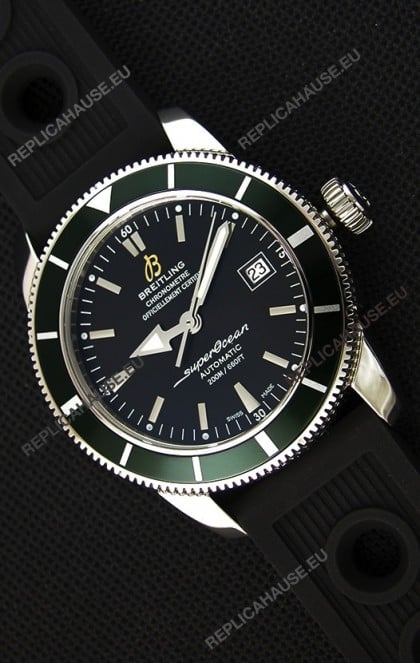 Breitling SuperOcean Heritage II B20 42MM Black Dial Green Bezel Swiss Replica Watch - 1:1 Mirror Edition