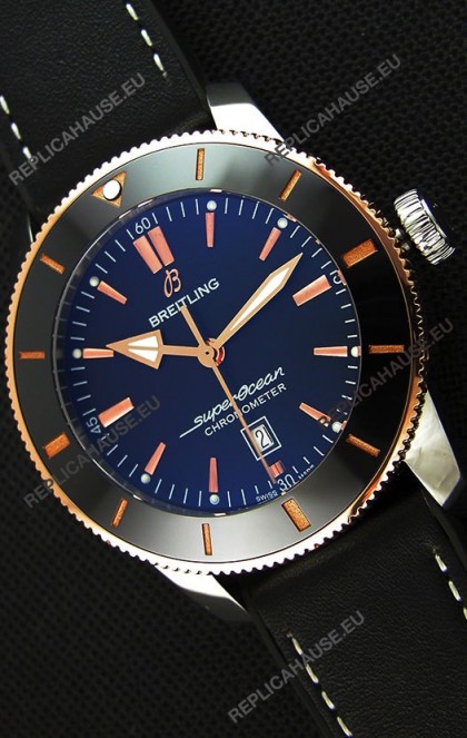 Breitling SuperOcean Heritage II B20 44MM Black Dial Two Tone Bezel 1:1 Mirror Replica