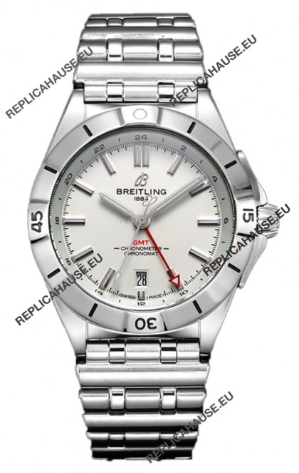 Breitling Chronomat Automatic GMT 40 White Dial 1:1 Mirror Swiss Replica Watch 