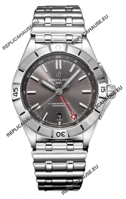 Breitling Chronomat Automatic GMT 40 Grey Dial 1:1 Mirror Swiss Replica Watch 