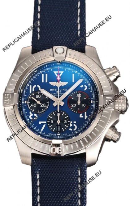 Breitling Avenger Chronograph 45 Blue Dial 1:1 Mirror Swiss Replica Watch 