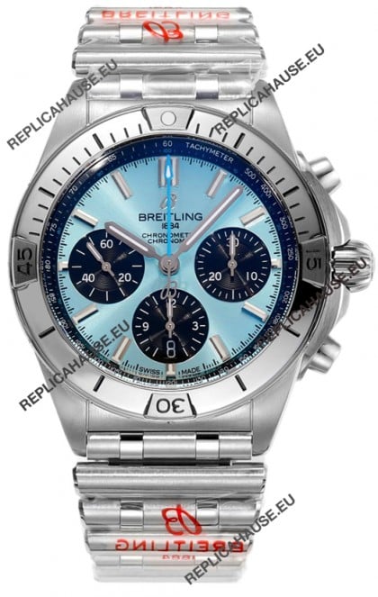 Breitling Chronomat B01 42 Edition Swiss 904L Steel Casing Light Blue Dial 1:1 Mirror Replica Watch