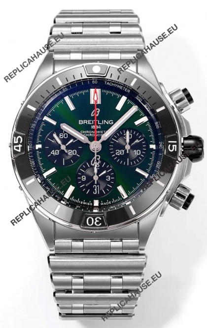 Breitling Chronomat B01 42 Edition Swiss 904L Steel Casing Green Dial 1:1 Mirror Replica Watch