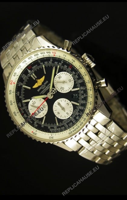 Breitling Navitimer 01 Swiss 1:1 Mirror Updated 2017 Replica Watch in Black Dial