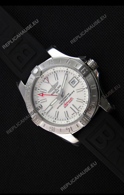 Breitling Avenger II GMT Swiss 1:1 Mirror Replica Watch in White Dial 