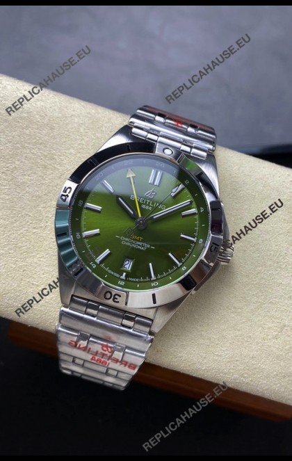 Breitling Chronomat Automatic GMT 40 Green Dial 1:1 Mirror Swiss Replica Watch
