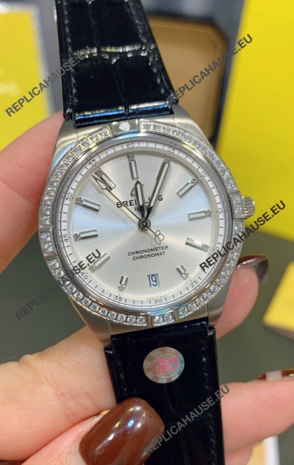 Breitling Chronomat Automatic 36MM 1:1 Mirror Swiss Replica Watch Steel Case