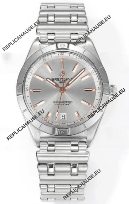 Breitling Chronomat 36MM Stainless Steel Casing 1:1 Mirror Replica Watch Steel Dial