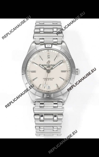 Breitling Chronomat 36MM Stainless Steel Casing 1:1 Mirror Replica Watch White Dial