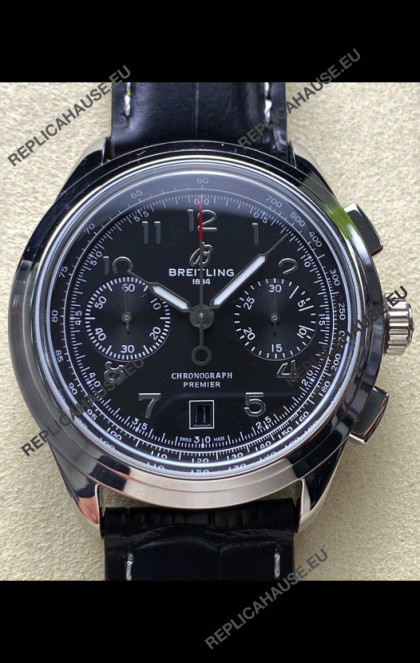 Breitling Premier B01 Chronograph 42 Edition Steel Casing Black Dial - 1:1 Mirror Replica Watch